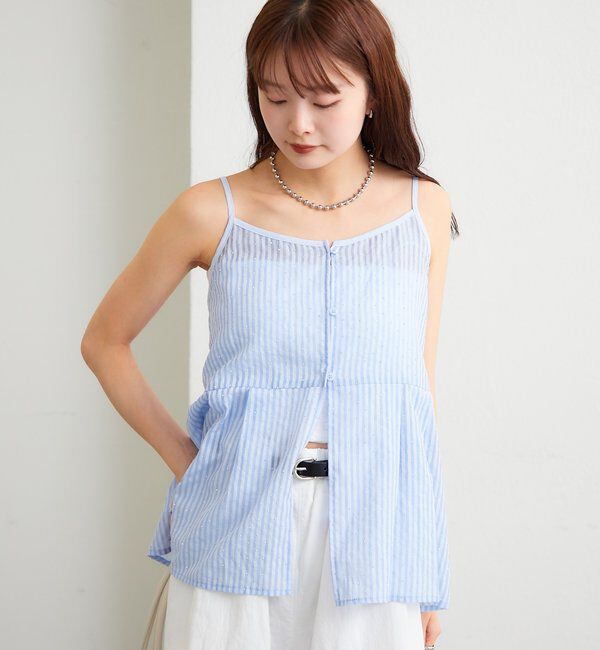  「ラメストライプビスチェSETブラウス」|シャツ・ブラウス|