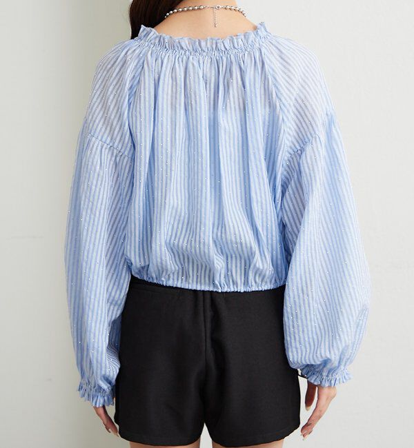  「ラメストライプビスチェSETブラウス」|シャツ・ブラウス|