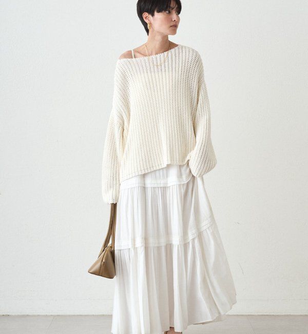  「サテンティアードキャミワンピース」|ワンピース|