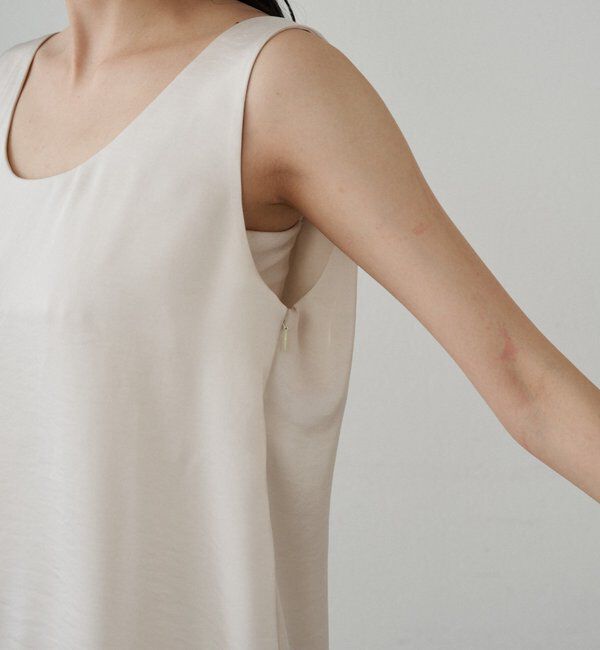  「2WAYノースリサテンチュニック」|シャツ・ブラウス|