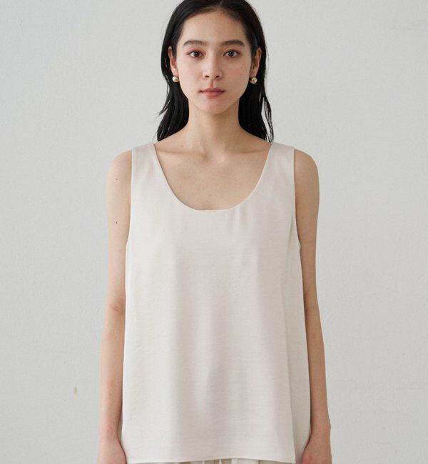  「2WAYノースリサテンチュニック」|シャツ・ブラウス|