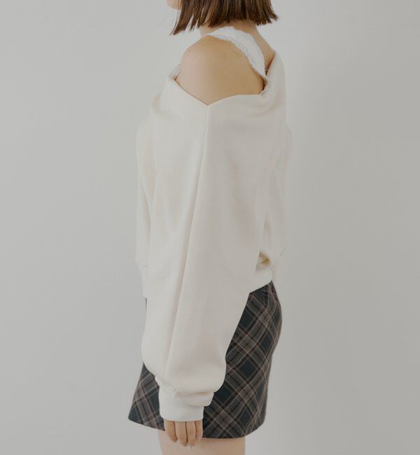  「ワンショル肩レーストップス」|Tシャツ・カットソー|