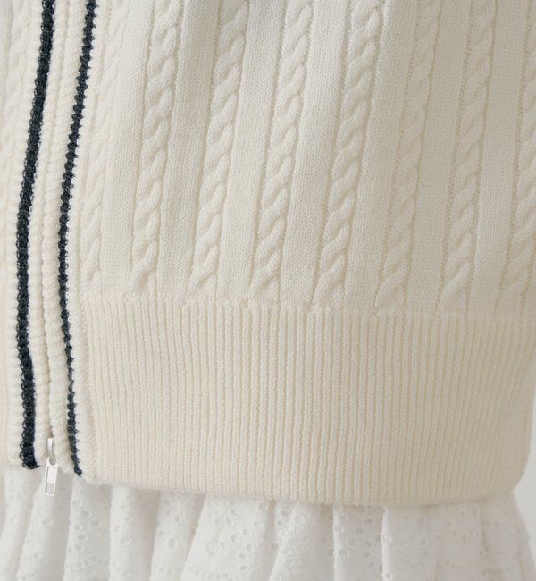  「【セットアップ対応】ダブルジップルーズニット」|ニット・セーター|