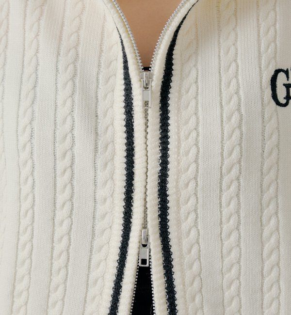  「【セットアップ対応】ダブルジップルーズニット」|ニット・セーター|