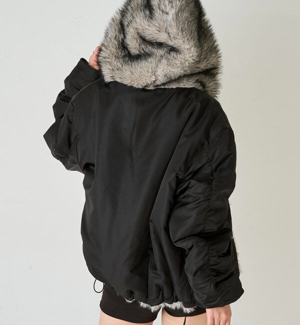  「【お気に入りNO.1】2WAY リバーシブルファーブルゾン」|ブルゾン・スタジャン|