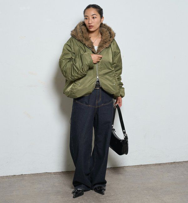  「【お気に入りNO.1】2WAY リバーシブルファーブルゾン」|ブルゾン・スタジャン|