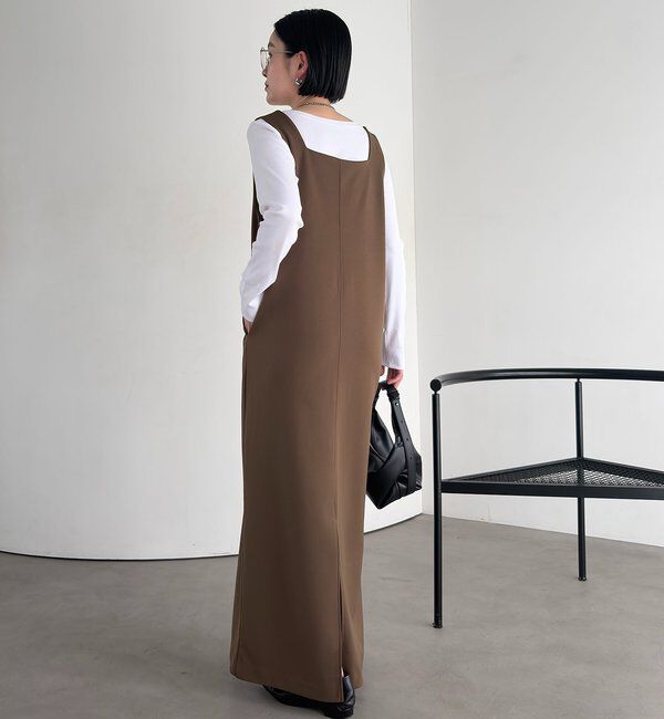  「【tani企画】UネックIラインワンピース」|ワンピース|