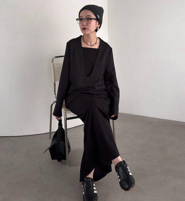  「【tani企画】UネックIラインワンピース」|ワンピース|