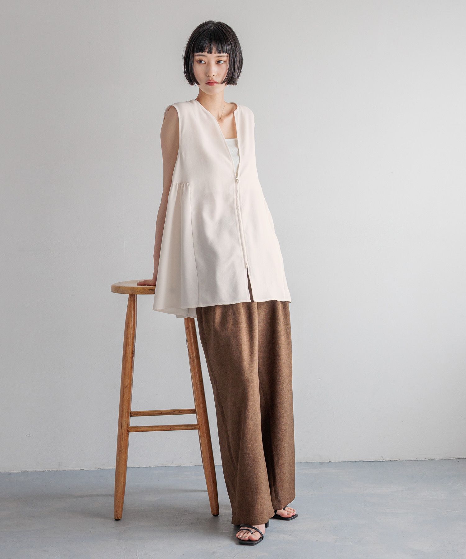 LOWRYS FARM「バスケットベスト」|ダウンベスト・ベスト|