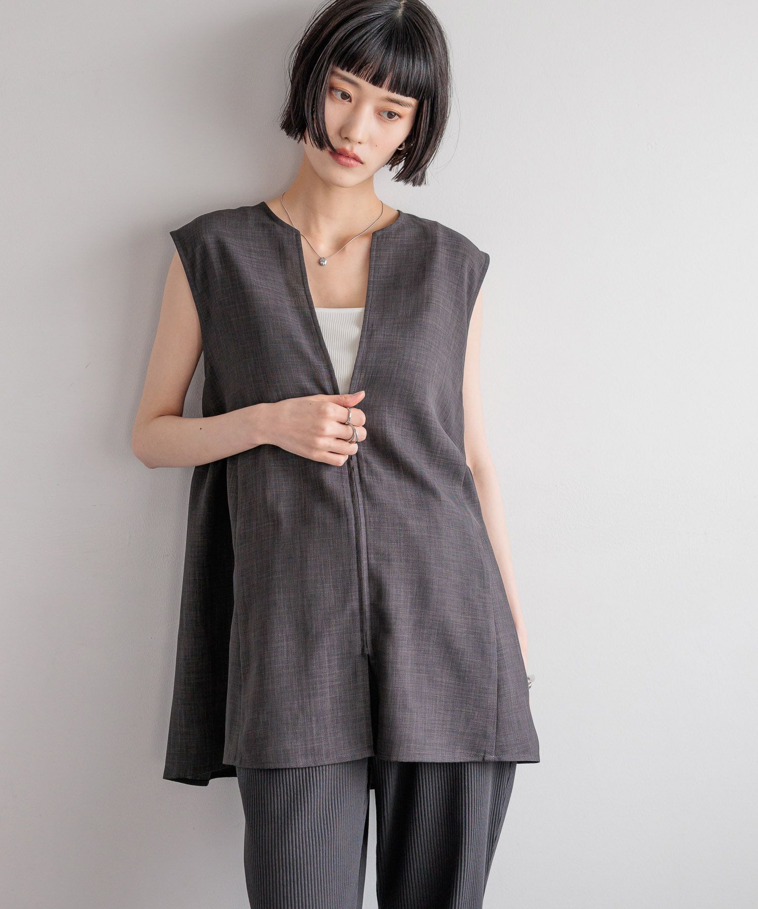 LOWRYS FARM「バスケットベスト」|ダウンベスト・ベスト|GRY8