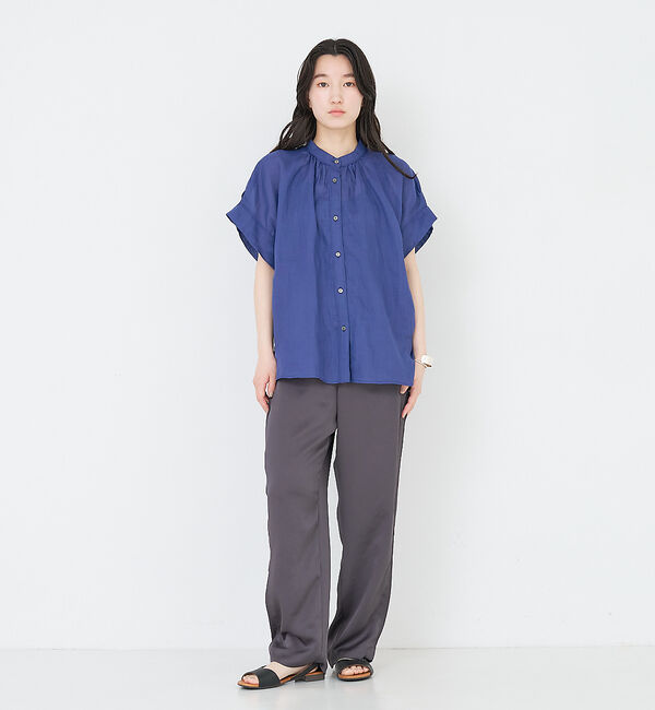 collex「【WEB限定】リネンギャザーブラウス」|シャツ・ブラウス|