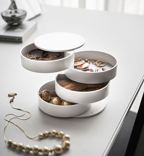 collex「【tower】 アクセサリートレー4段 回転式」|その他|ホワイト