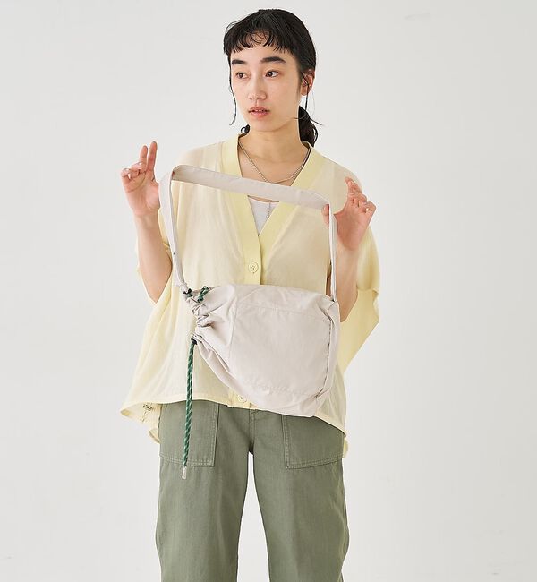 collex「【WEB限定】【EARTH MADE】撥水ナイロンパラコードボンサックバッグ」|ショルダー・メッセンジャー|アイボリー