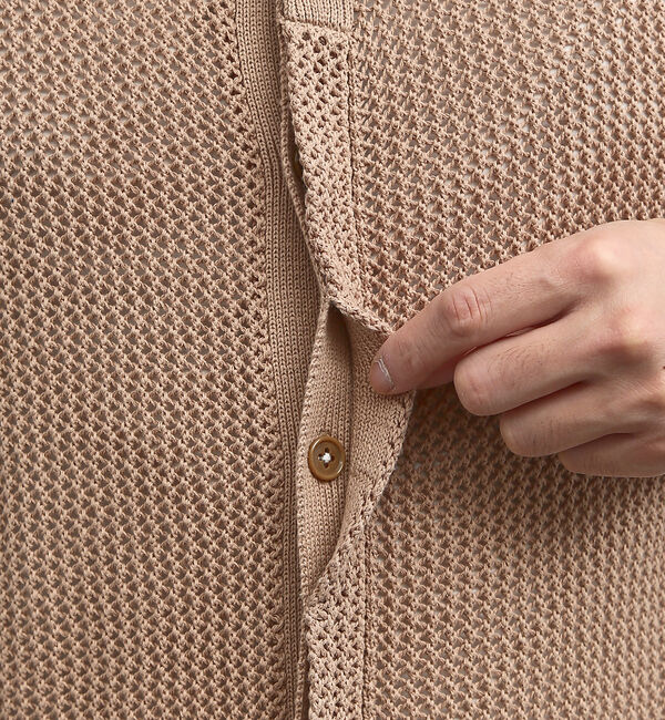 ABAHOUSE「メッシュニット ポロ カーディガン / サマーニット」|カーディガン|