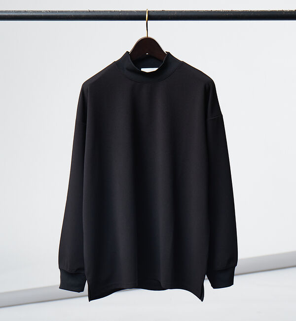 ABAHOUSE「【AH ABAHOUSE】ジョーゼット モックネック カットソー / 長袖Tシャ」|Tシャツ・カットソー|ブラック