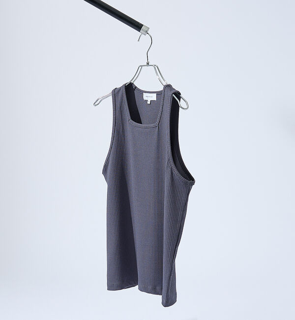 ABAHOUSE「【スクエアネック】ストレッチ テレコ タンクトップ」|キャミソール|