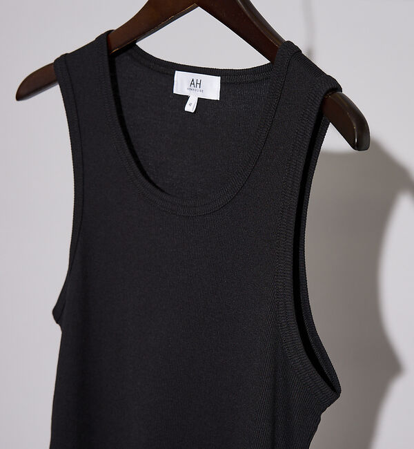 ABAHOUSE「【AH ABAHOUSE】テレコ タンクトップ」|キャミソール|ブラック