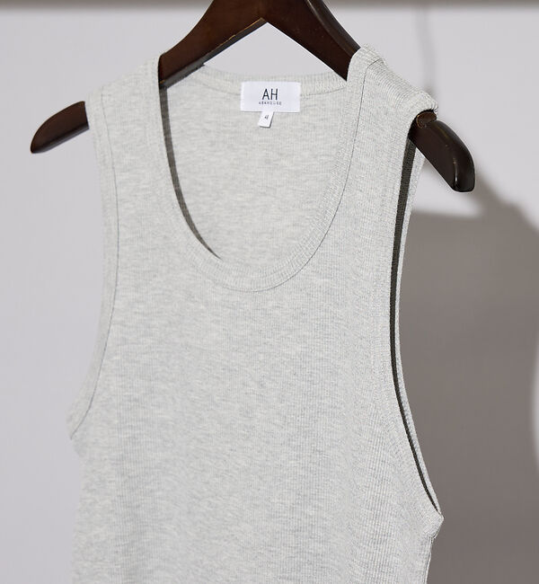 ABAHOUSE「【AH ABAHOUSE】テレコ タンクトップ」|キャミソール|グレー