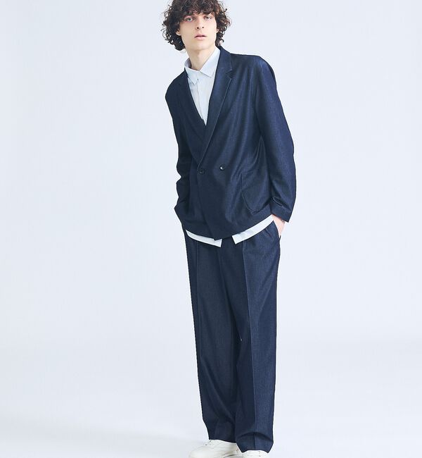 ABAHOUSE「【セットアップ対応】デニムライクツイル ワイド イージーパンツ」|その他|