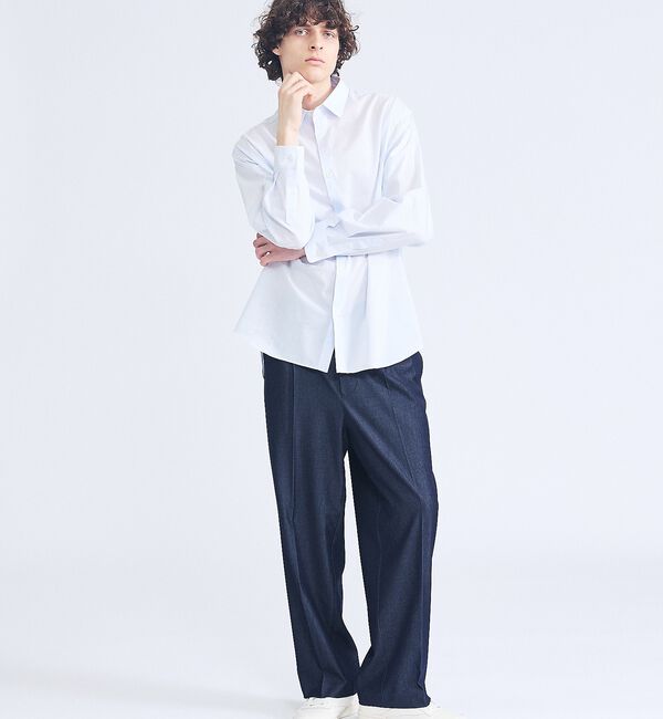 ABAHOUSE「【セットアップ対応】デニムライクツイル ワイド イージーパンツ」|その他|