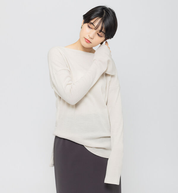 Rouge vif「フレスリーブリブカットソー」|Tシャツ・カットソー|