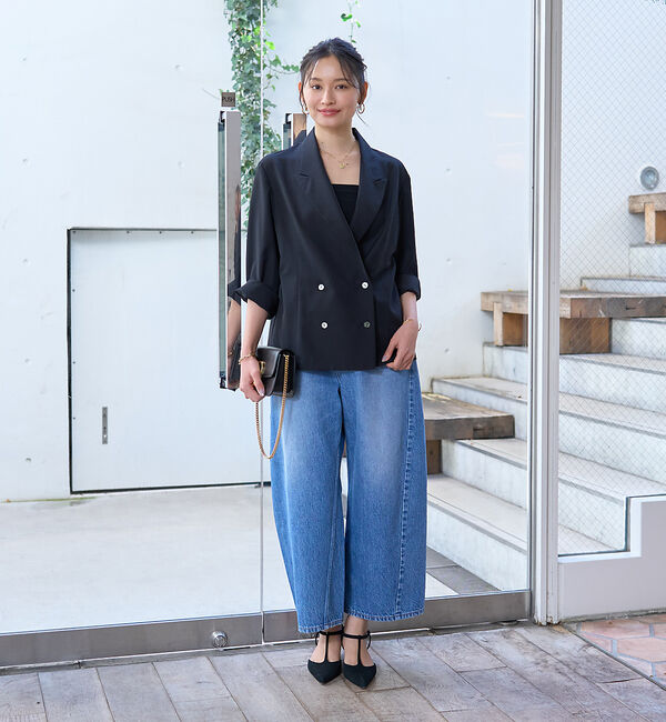 Rouge vif「【RED CARD/レッドカード】Oregon　カーブワイドクロップドデニム」|デニム|