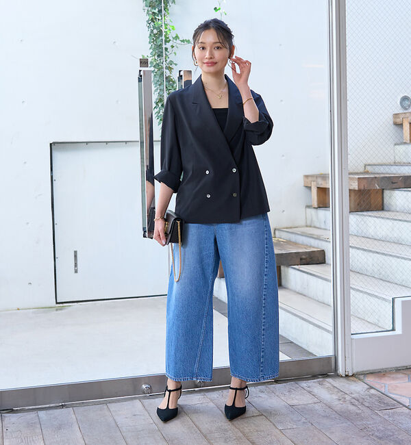 Rouge vif「【RED CARD/レッドカード】Oregon　カーブワイドクロップドデニム」|デニム|