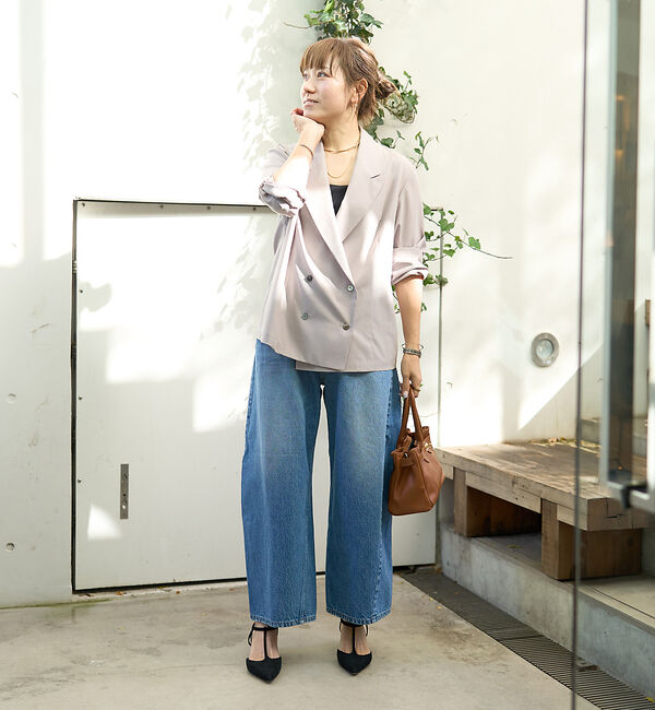 Rouge vif「【RED CARD/レッドカード】Oregon　カーブワイドクロップドデニム」|デニム|