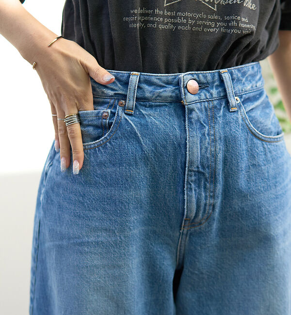 Rouge vif「【RED CARD/レッドカード】Oregon　カーブワイドクロップドデニム」|デニム|