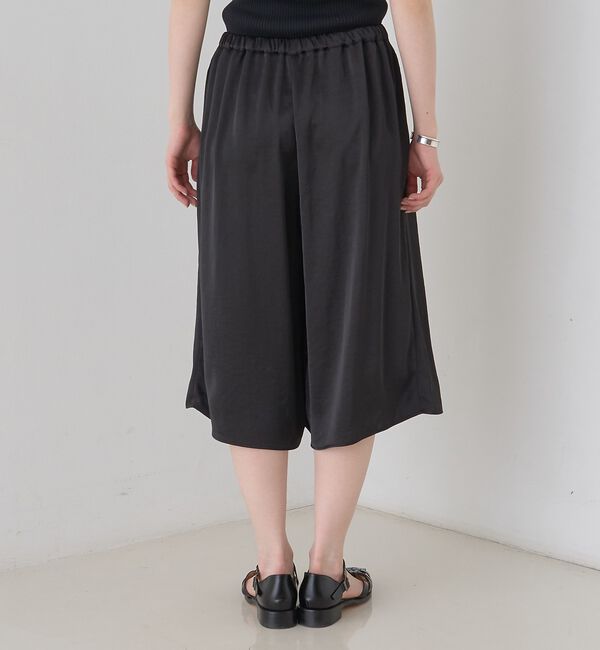 Rouge vif「シックサテンハーフパンツ/ワイドキュロット/ウエストゴム」|その他|