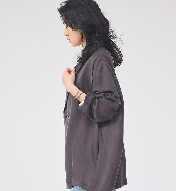 Rouge vif「【セットアップ対応】キュプラフィブリルダブルジャケット」|テーラードジャケット|