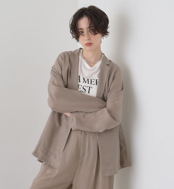 Rouge vif「【セットアップ対応】キュプラフィブリルダブルジャケット」|テーラードジャケット|