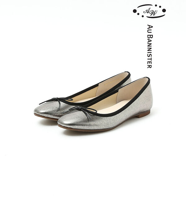 AU BANNISTER「【晴雨兼用】ラウンドトゥバレエシューズ」|レインシューズ|シルバー