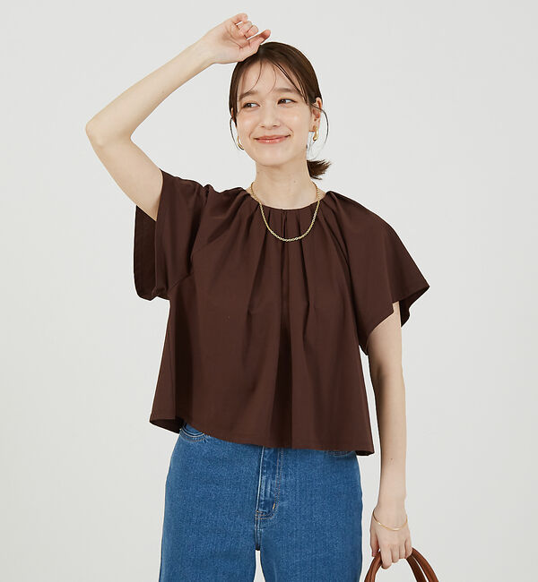 abahouse mavie「タックフレアーショートプルオーバー」|Tシャツ・カットソー|