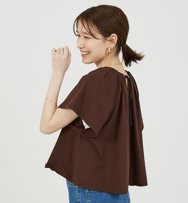 abahouse mavie「タックフレアーショートプルオーバー」|Tシャツ・カットソー|