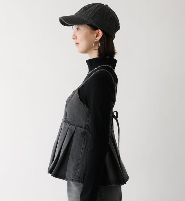 abahouse mavie「ウォッシュドデニムキャミ/レイヤード/バックリボン/春服/夏服」|キャミソール|