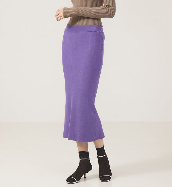 The Store by C' 「【COCUCA】リブニットスカート」|スカート|パープル