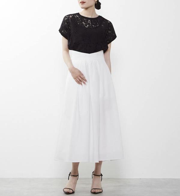 TIARA「タックフレアロングスカート」|スカート|