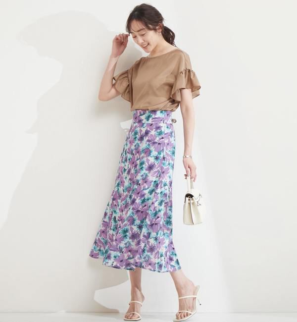 TIARA「カルゼフラワープリントマーメイドスカート」|スカート|