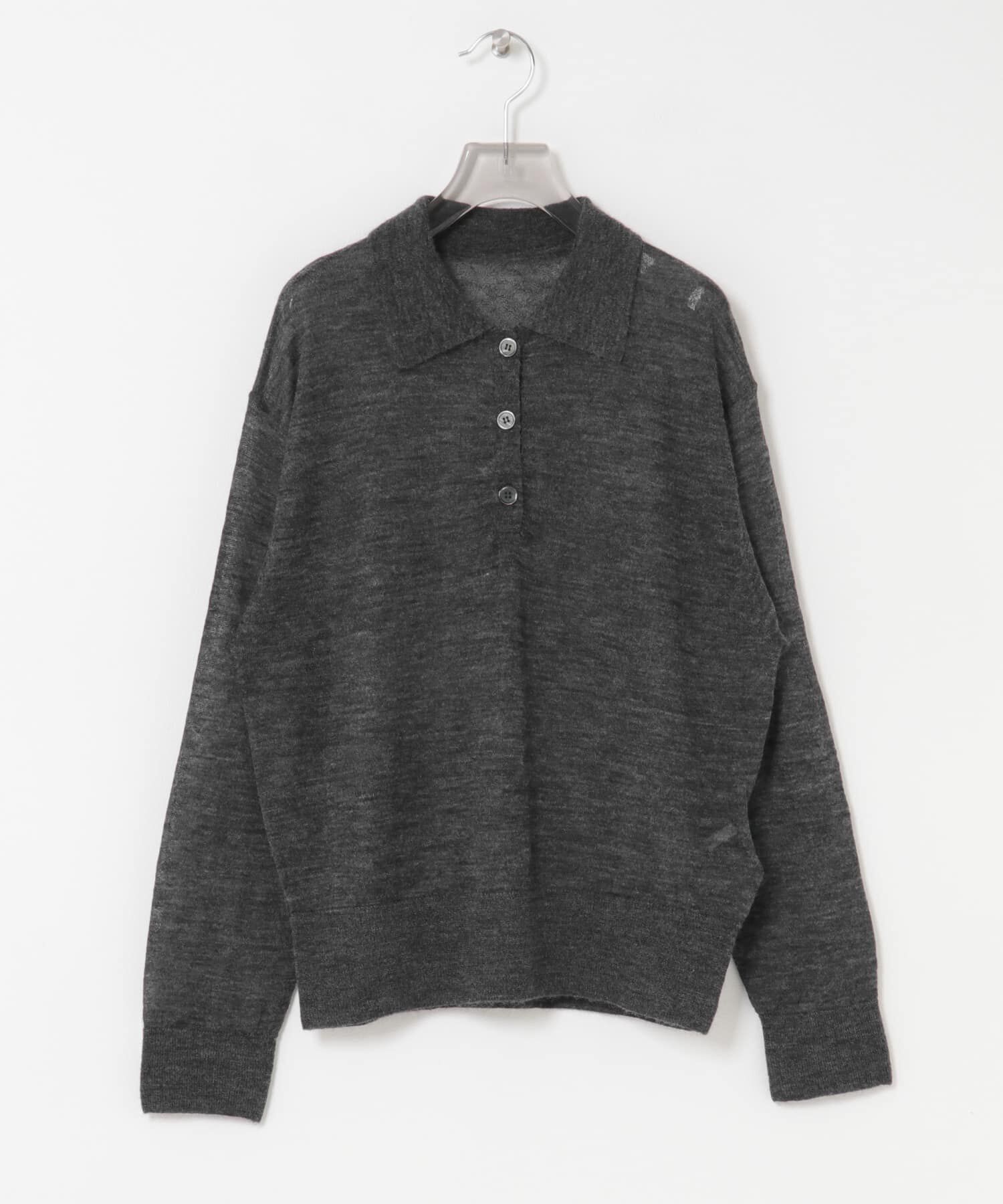URBAN RESEARCH「ヘアリーポロ衿付きニット」|ニット・セーター|