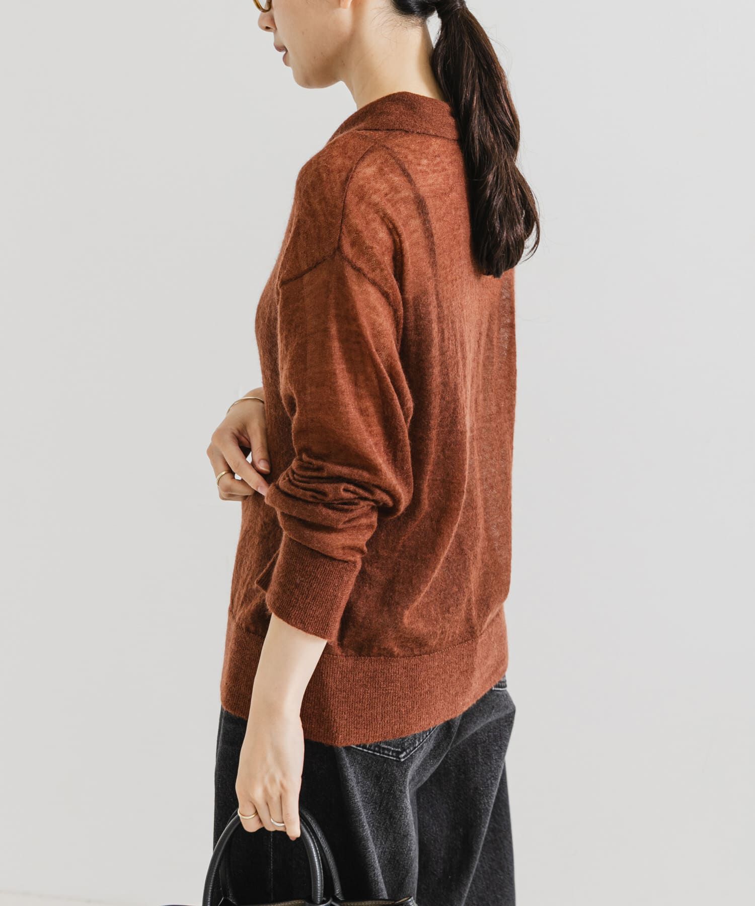 URBAN RESEARCH「ヘアリーポロ衿付きニット」|ニット・セーター|