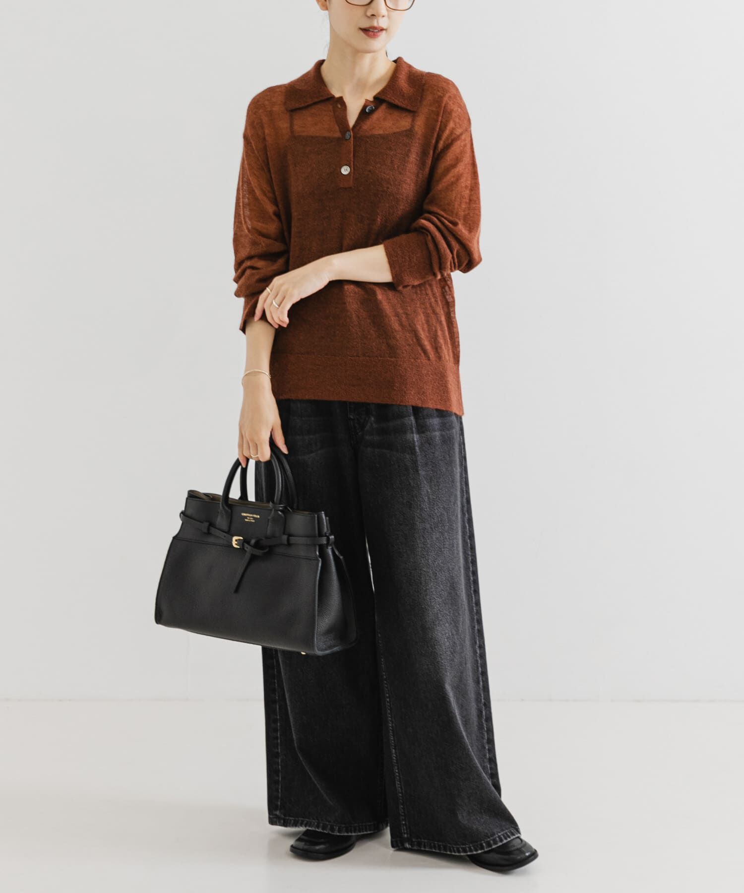 URBAN RESEARCH「ヘアリーポロ衿付きニット」|ニット・セーター|