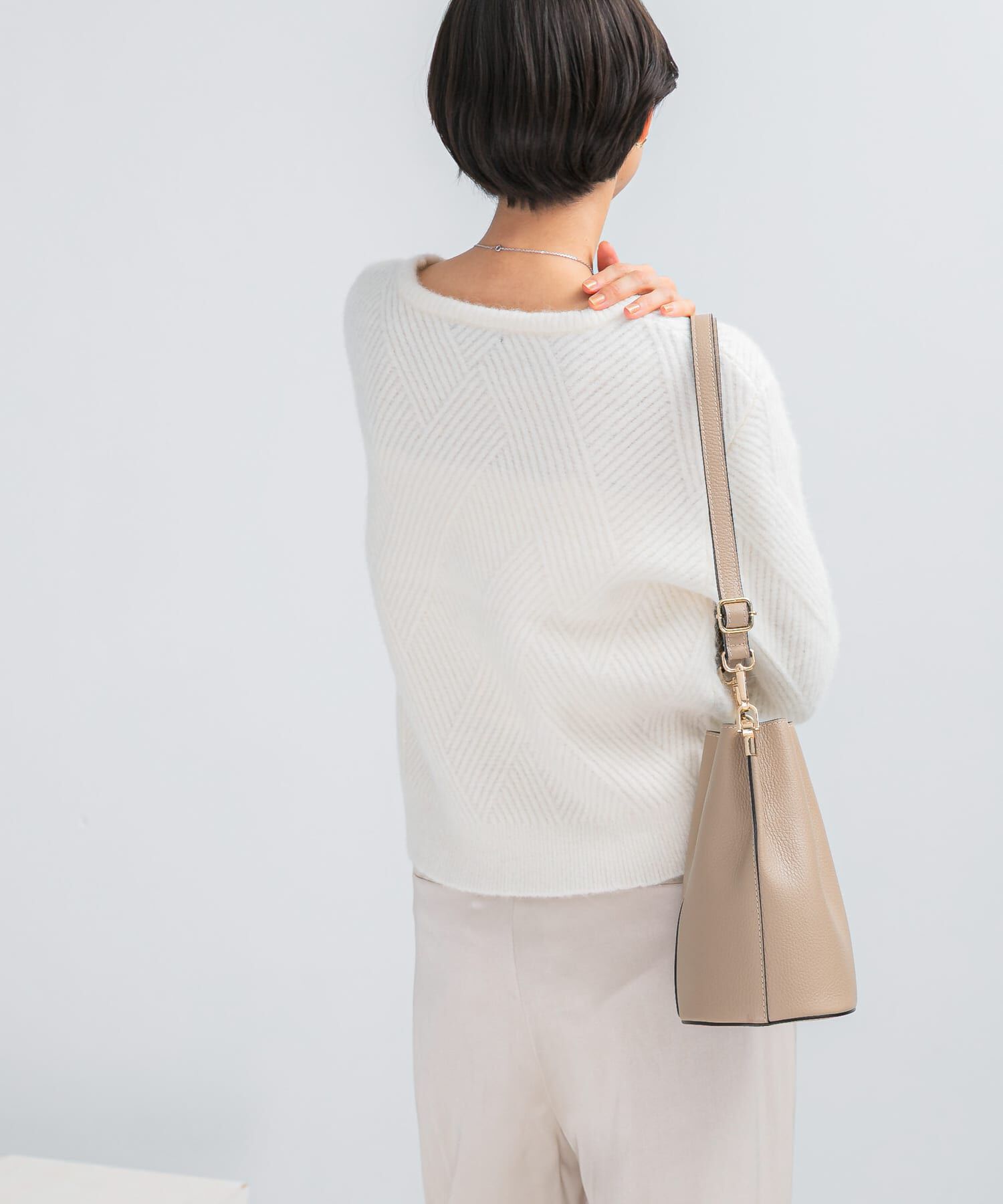 URBAN RESEARCH ROSSO「ダイヤ柄編ラメミックスニット」|ニット・セーター|