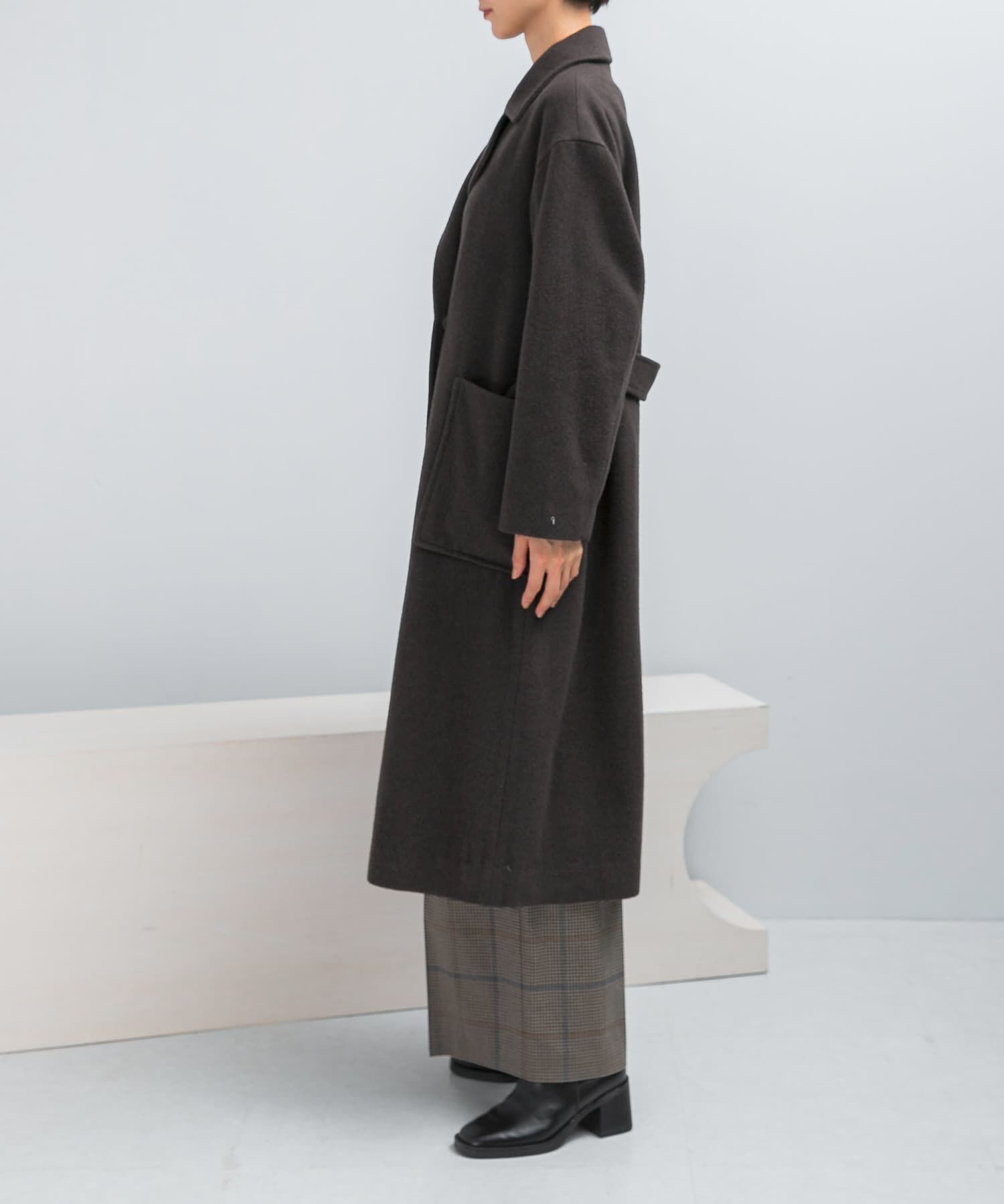 URBAN RESEARCH ROSSO「ウールカシミヤコート」|ノーカラーコート|