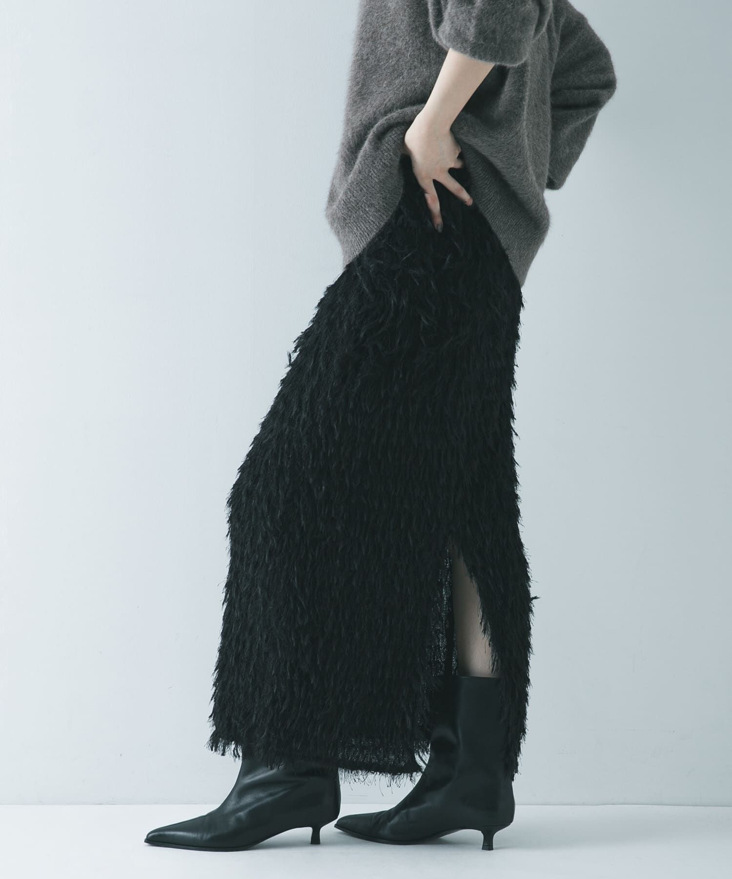 URBAN RESEARCH「フリンジジャガードスカート」|スカート|