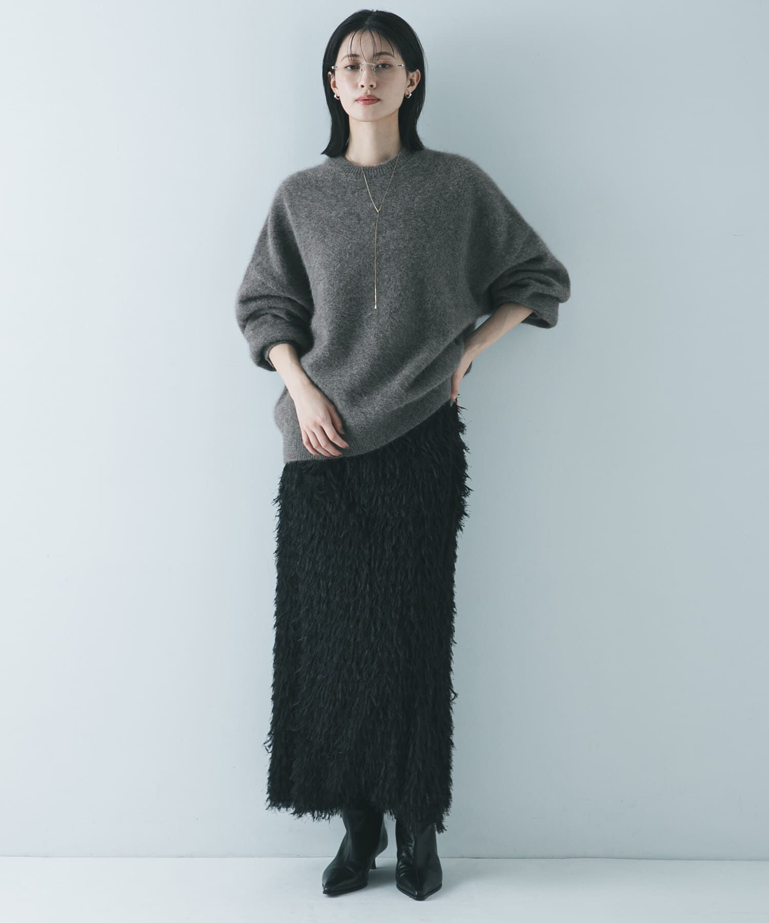 URBAN RESEARCH「フリンジジャガードスカート」|スカート|