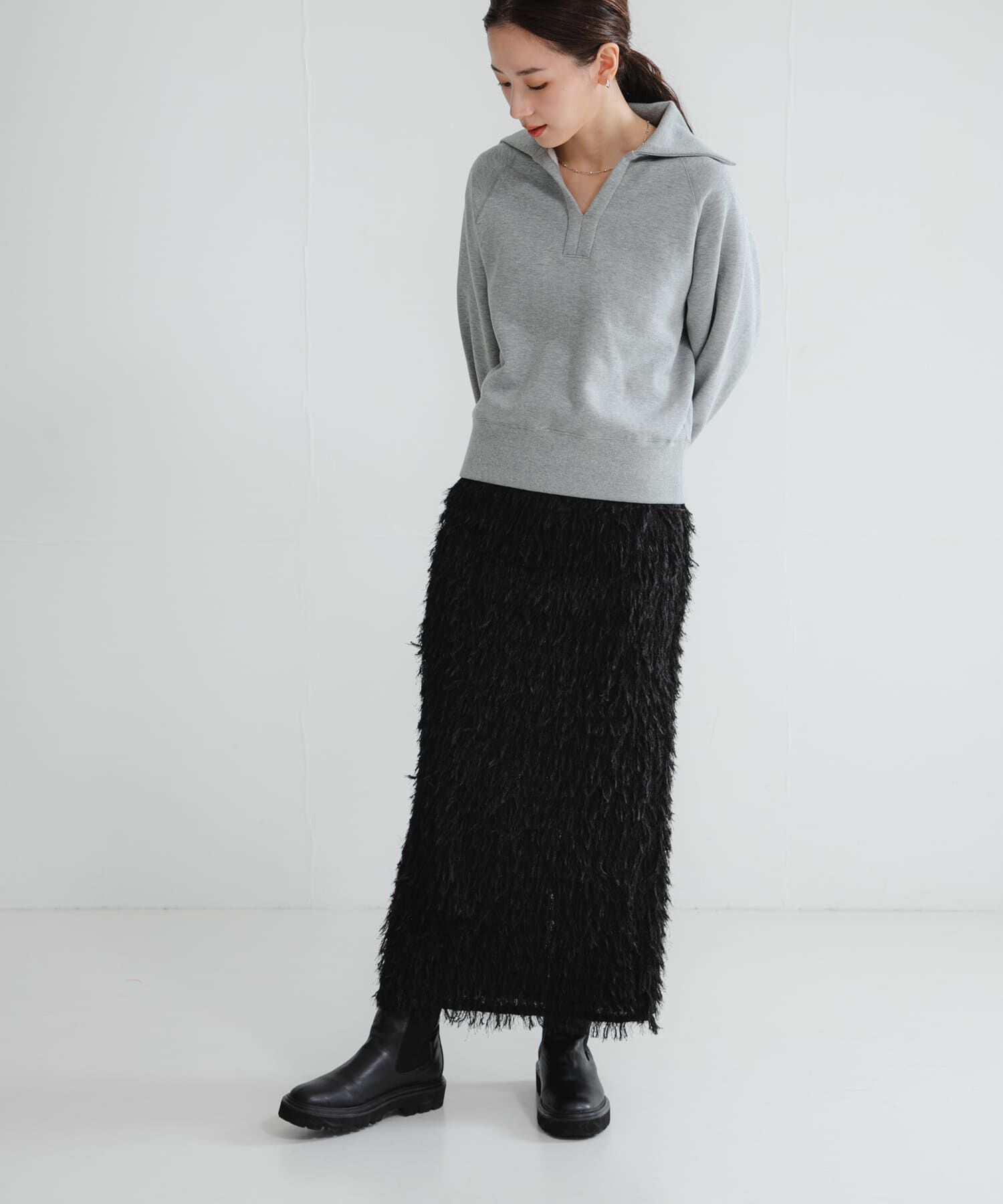 URBAN RESEARCH「フリンジジャガードスカート」|スカート|