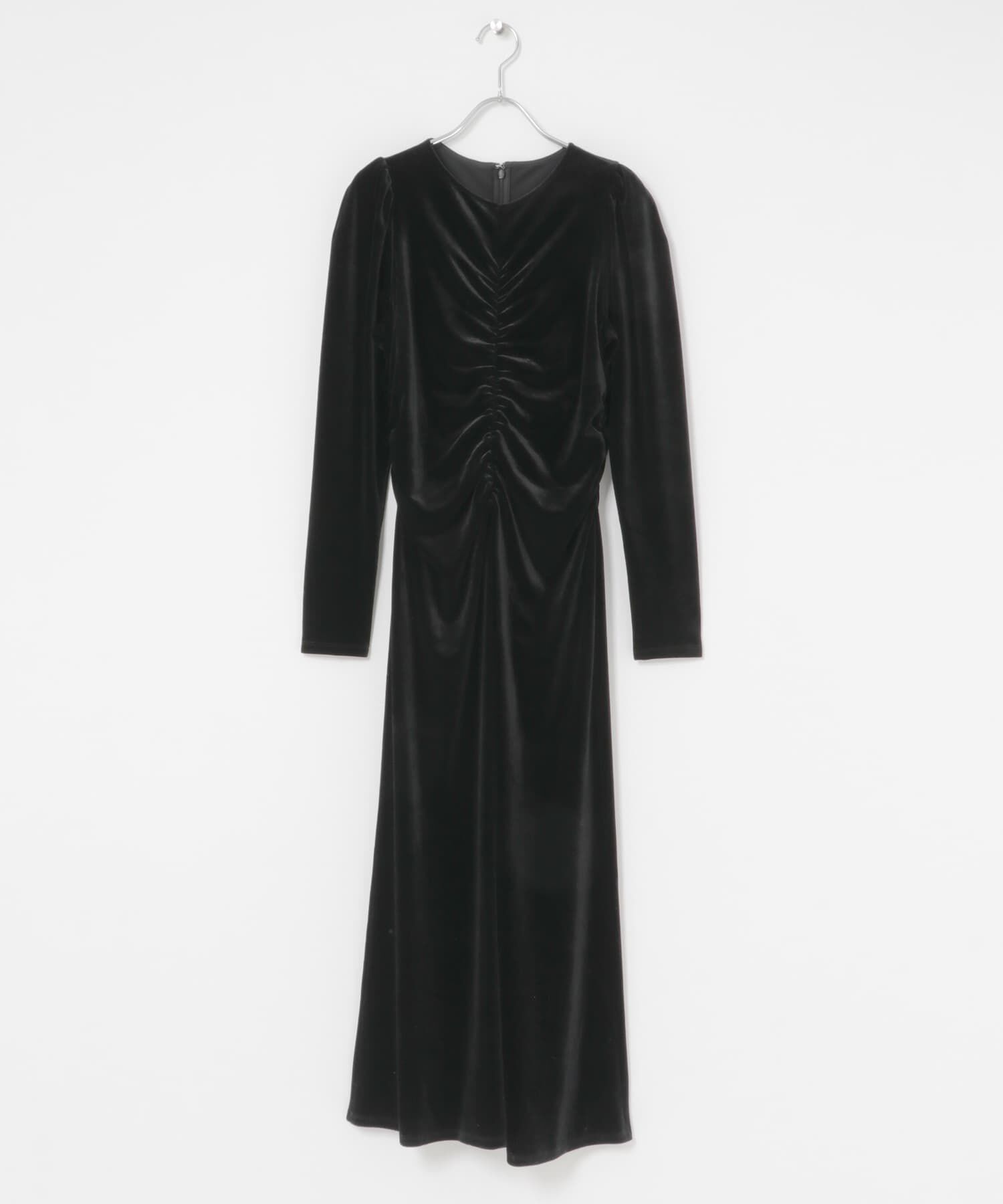  「ベロアシャーリングドレス」|ワンピース|