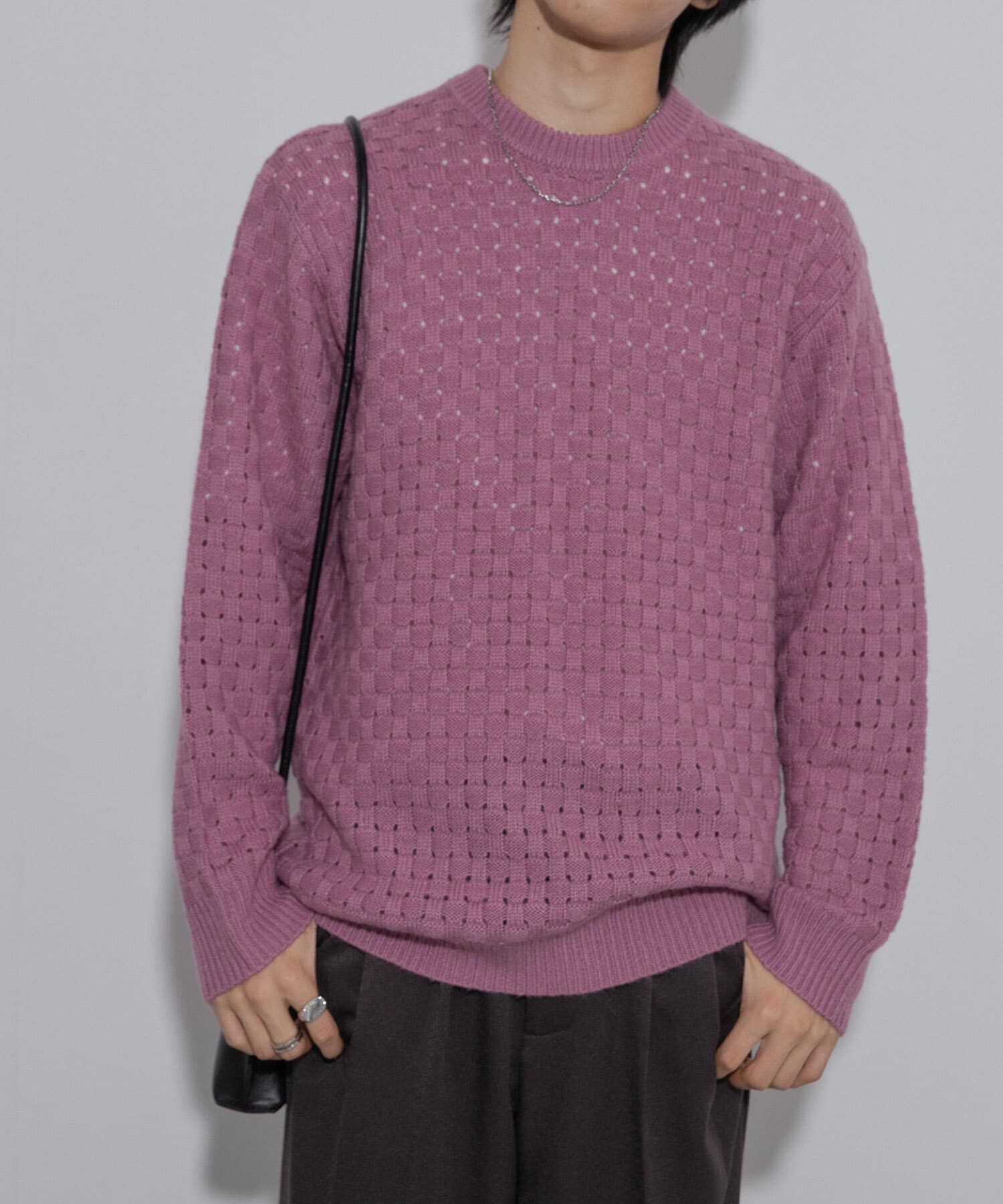 SENSE OF PLACE by URBAN RESEARCH「クロス編みシアークルーネックニット」|ニット・セーター|