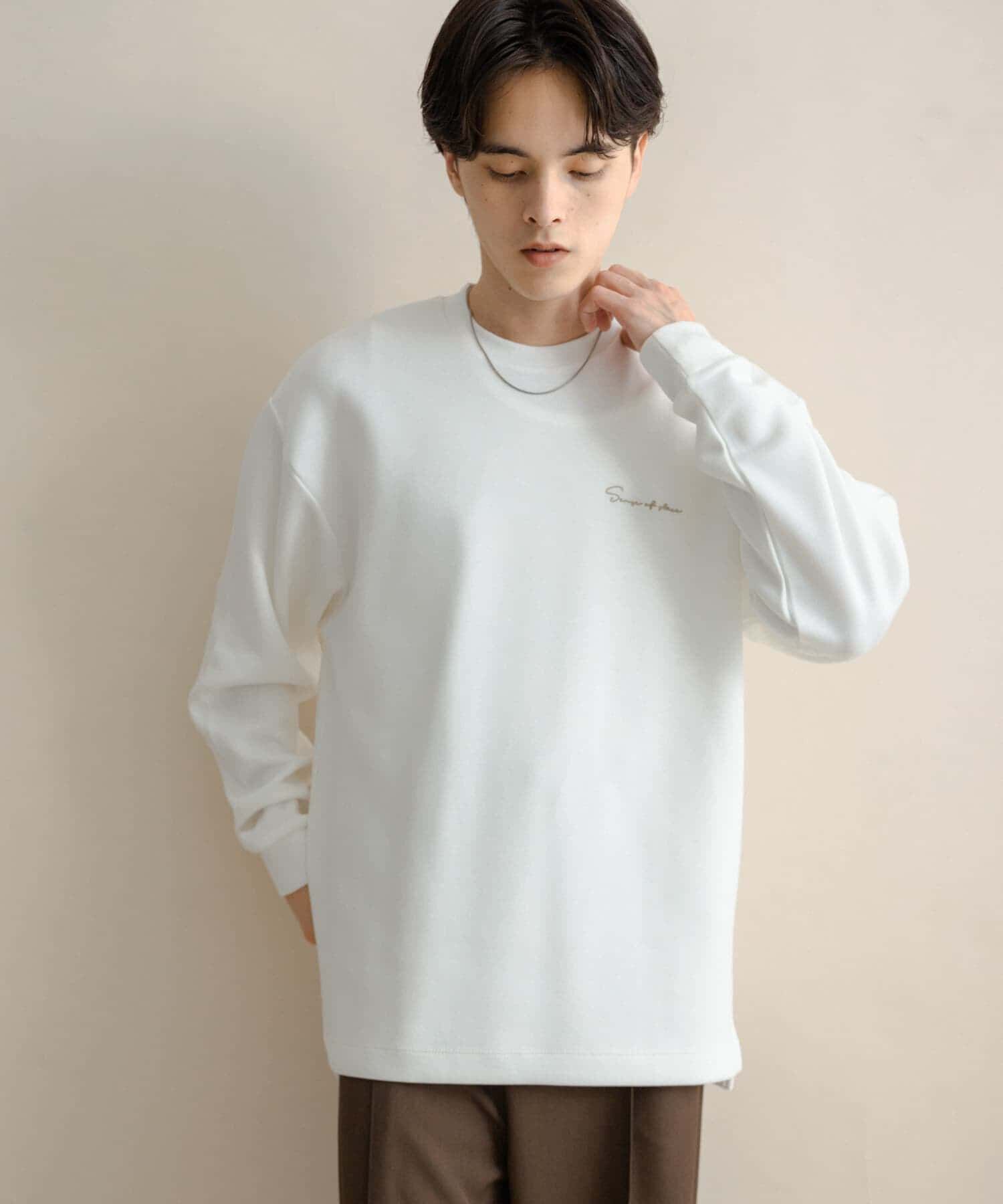 SENSE OF PLACE by URBAN RESEARCH「『一部WEB限定カラー』シシュウダンボールポンチロングTシャツ」|Tシャツ・カットソー|